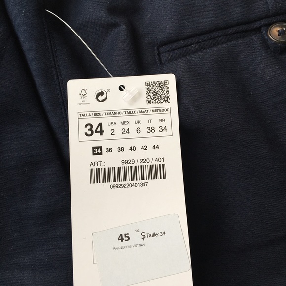 Zara blue dressy pants - Picture 2 of 2